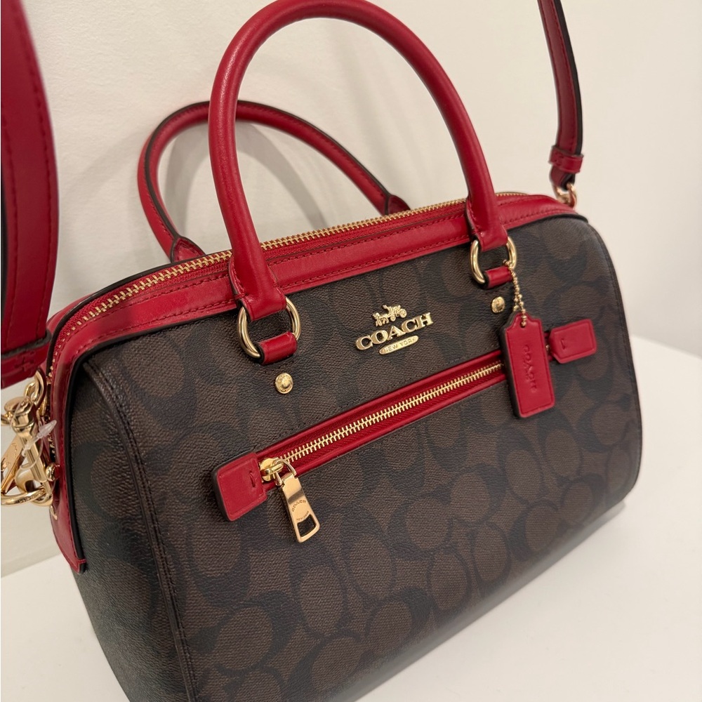 Coach Rowan Crossbody Bag | Red and Brown